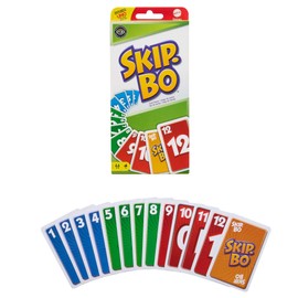Mattel Games Skip-Bo, Juego de Cartas clásico de Estrategia y Secuencia, Incluye 162 Cartas, Ideal para reuniones y Familia, para niños de 7 años en  