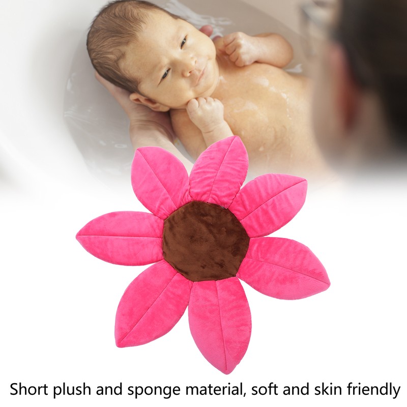 Sunflower Baby Bath Head Support Soft Skin Friendly Short Plush