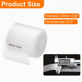 sourcing map 4pcs Bike Tire Liners for 27.5" Bike Tires Puncture Proof PU Bicycle Inner Tube Flat Protector Tire Liners for Mountain and Road Bicycle, Transparent