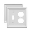 ZILLSEA 2-Pack Combination 1 Toggle/1 Duplex Wall Plate, Metal Light