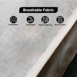 100% Cotton Garment Bag | Long | Breathable Garment Bags for Hanging Clothes | Garment Storage Bag for Long Dresses & Coats Storage | Pack of 1 (42 Inch)