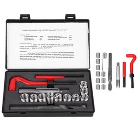 Thread Repair Kit, M14 x 2 Thread Repair Set, Thread Inserts, Thread Repair Kit, Twisted Drill Wrench, Thread Insert Tool, Pack of 15