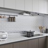 CHIHUT 6 Sheets 12''x12'' Brushed Silver Stainless Steel Subway Peel