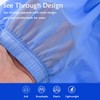 Calzoncillos de malla sexy para hombre, ropa interior transparente, Azul