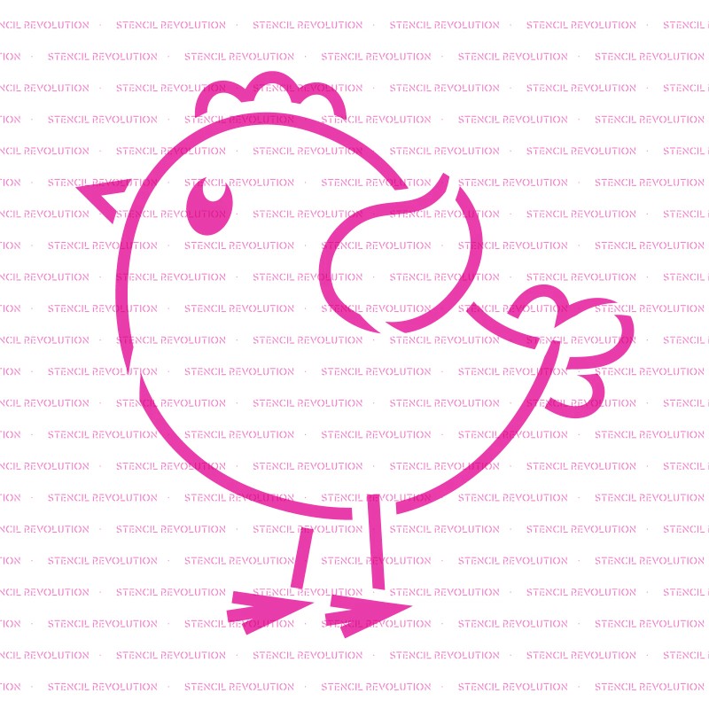 Stencil Revolution Easter Chick Cookie Stencil - Durable & Reusable