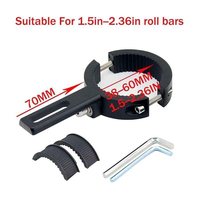 HQTS 2pcs Motorcycle Headlight Mount Bracket Fog Light Mount Bracket