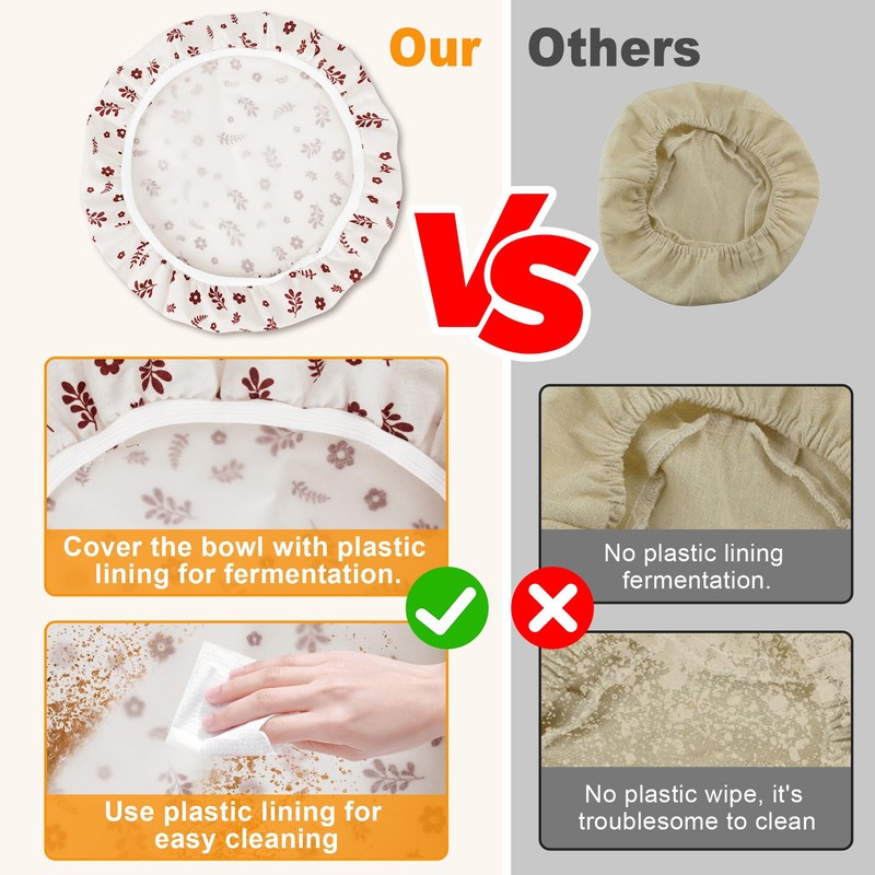 2 Pcs 10 Inch Bowl Covers for Bread Proofing Reusable