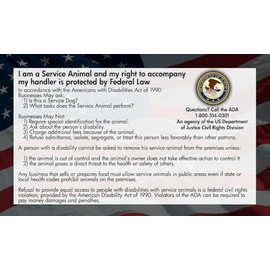 barkOutfitters ADA Service Dog Law Cards 2025 - The Original 50 ADA Service Dog Information Cards - Service Dog Card States Your Legal Rights - Use with Your Service Dog Certificate