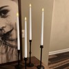 Homemory 15 inches Real Wax Flameless Taper Candles with Remote