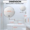 Erlingeryi Wall Mounted Makeup Mirror 1X/10x, 8" Double-Sided Swivel Extendable