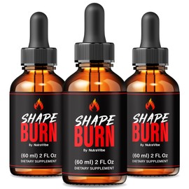 (3 Pack) Shape Burn – ShapeBurn Liquid Drops with a Clean, Natural Blend to Support Body Goals, Energy & an Active Lifestyle | Just a Few Easy Drops Daily for Fitness Support (90 Servings)
