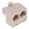 RJ11 Male to Dual Port RJ11 Female Duplicator Telephone Socket