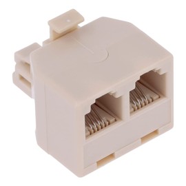 RJ11 Male to Dual Port RJ11 Female Duplicator Telephone Socket Adapter