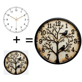30x30cm Round Wall Clock as a Top-Selling SKU for Home Decor Retailerssheet size: 12 in, color: White