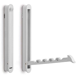 So-Tech SO97093, modern, folding hooks Zilly for recessed installation, borehole spacing 128 mm, folding coat hook/clothes hanger, white, 140 x 16 mm