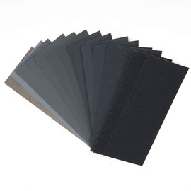IKAAR Sandpaper Waterproof Sandpaper Set 120 to 3000 Grit Multi Sandpaper Wet and Dry Sanding Sheet for Automotive Sanding Woodworking and Wood Turning, 57 x 140 mm, Pack of 45
