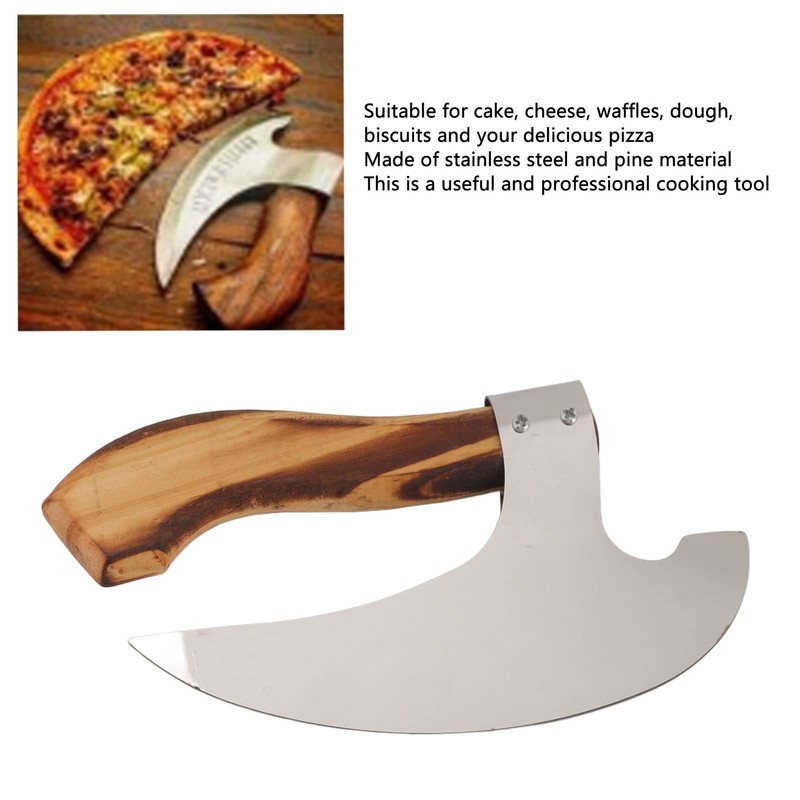 Aramox Pizza Cutter Axe, Pizza Cutting Axe Stainless Steel Handmade