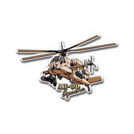 AH-64 Helicopter DESERT Military Magnet