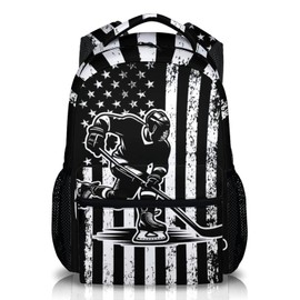 Backpacks for Boys, Hockey School Bookbag for Students Teens Men, 17 Inch Lightweight Sports Daypacks Supplies for Primary Travel Camping Outdoors