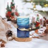 YETTASBIN Blue Marble Flameless Candles with Remote Control and Timer,