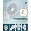 LEMOISTAR 8 Inch Small Wall Mounted Fan with Remote Control,