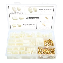 YIXISI 190 PCS 6.3mm 2 3 4 6 Pin Automotive Electrical Wire Connectors Kit, Male/Female Wire Connector Housing and Pin Header Crimp Wire Terminals, for Motorcycle, Bike, Car, Boats