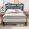 Winkalon Full Led Bed Frame with Headboard, Bed Frame with