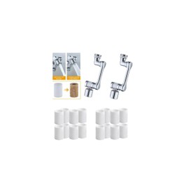 2 pack Faucet Extender, 1​080° Rotating Faucet Extender made Copper with free16 Filter, 2 Modes 360° Swivel Faucet Aerator Extender for Bathroom Kitchen Sink, K Trends. (with 16 filters)