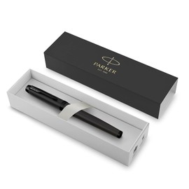 PARKER IM Rollerball Pen Matte Black with Black Trims Fine Tip with Black Refill Gift Box