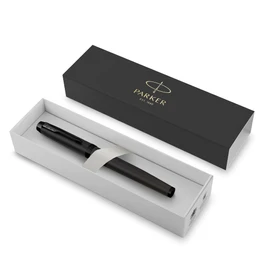 PARKER IM Rollerball Pen Matte Black with Black Trims Fine Tip with Black Refill Gift Box