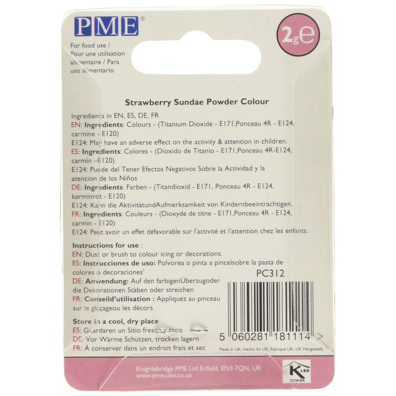 PME Edible Powder Colour Strawberry Sundae
