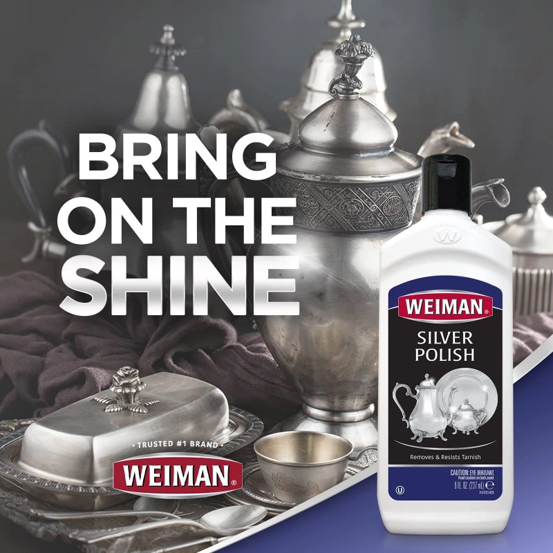Weiman Silver Polish Cleaner Long Lasting Shine Anti Tarnish Formula