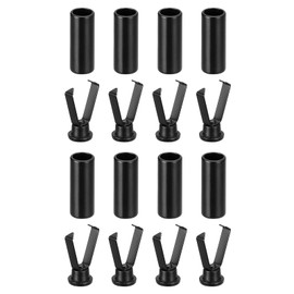uxcell Shoelace Tips, 8pcs - Alloy Shoe Lace Ends Tips, Cylindrical Tip Replacement for Shoestring (Electrophoretic Black)