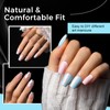 TOMICCA Nail Tips 240Pcs Short Coffin Acrylic Nails Gel Nail