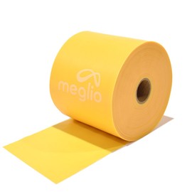 meglio Resistance Band 23 m Roll, Latex-Free Resistance Band Roll for Fitness Training, Gym, Home Training, Stretching, Strength Training & Rehabilitation, (Yellow) Extra Light