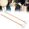 2Pcs Drum Mallet Felt Head Wooden Handle Non Slip Instrument