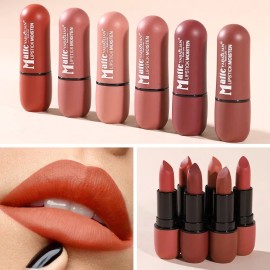 Labiales Mate 6pcs Waterproof Larga Duración Velvet Verde Oscuro