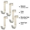 5 Pcs Single Over Door Hooks, Z-Shaped Sturdy Hooks, Cabinet