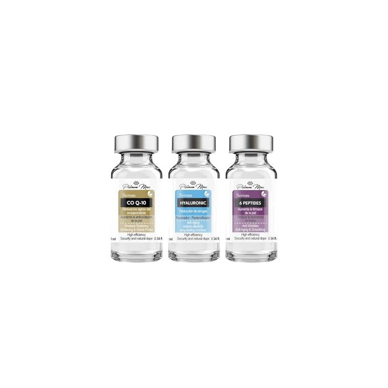 PLATINUMMAX KIT de 3 Sueros Faciales 10 ml cu (Coenzima