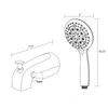 YASINU All Metal Bathtub Faucet with Sprayer 10 Settings, Tub