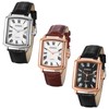 Mens Watch Square Leather Seiko Watch Waterproof: Quartz Watch Leather