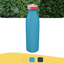 Leitz Drinking Bottle, Heat Insulation for Hot and Cold Drinks, Reusable, Stainless Steel, Soft Blue, Cosy Series, 90160061