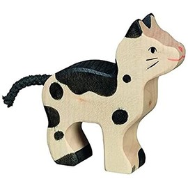 Holztiger Little Cat Toy Figure, Black/White