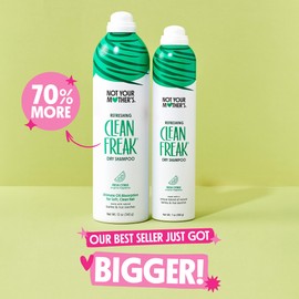 Not Your Mother's Not Your Mother's Clean Freak Refreshing Jumbo Dry Shampoo (2-Pack) - 12 oz - Instantly Refreshes Hair Between Washes - Fresh Citrus Scent - Ultimate Oil Absorption - For All Hair Types