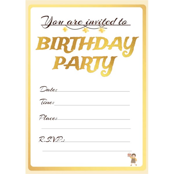 32 Birthday Invitation Cards,Uniquely Designed Birthday Cards for Children,Men, Women