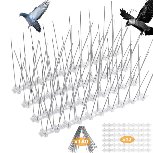 CISSSEE Púas de Acero Inoxidable para pájaros - Disuasivo Duradero
