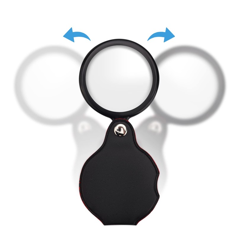 Cobee 5 Pack Mini Magnifier, Pocket Magnifying Glass Foldable 10x