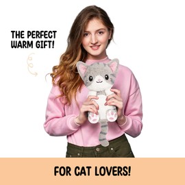 Cat Heating Pad, Cute Cat Stuffed Animal, Heating Pad Stuffed Cat, Cat Plush, Cat Lover Gifts for Women, Cat Plushie, Cat Gifts for Girls, Cat Stuffed Animals, Cat Heating Pads, Cat Gifts