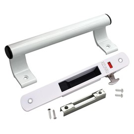 XIZUNRU Door Handle 8" Zinc Alloy Sliding Glass Door Pull - Sliding Patio Door Handles Fits 6-5/8 in Mounting Holes for Old or Damaged Door Pull - Perfect for Patio and Glass Doors (White)