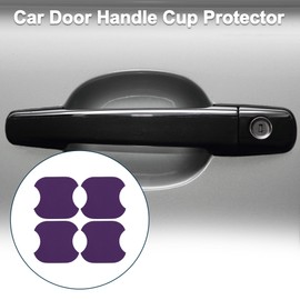 TUCKBOLD Car Magnet Car Door Handle Scratch Protector 91x93mm Anti-Scratches| Door Handle Protective Film Fiber Purple 4 Pcs